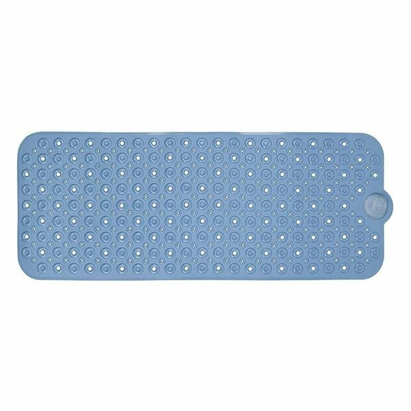 Wowmtn Blue Bath Mat, 40 x 16 Inch Extra Large No-Slip with Drain Holes Blue_Bl